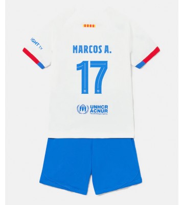 Barcelona Marcos Alonso #17 Replica Away Stadium Kit for Kids 2023-24 Short Sleeve (+ pants)